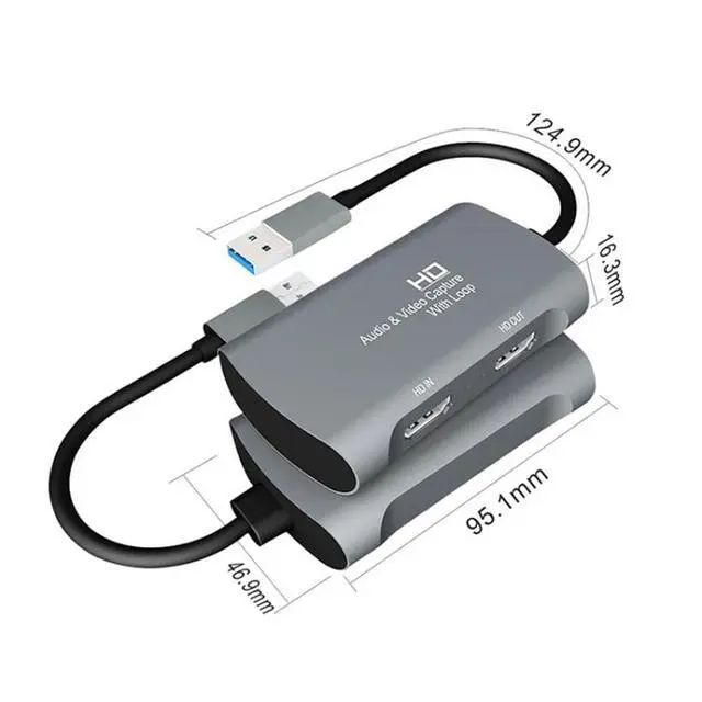 Alt view image 2 of 7 - Z31 HDMI Female to HDMI Female + Audio + USB 2.0 Video Capture Box