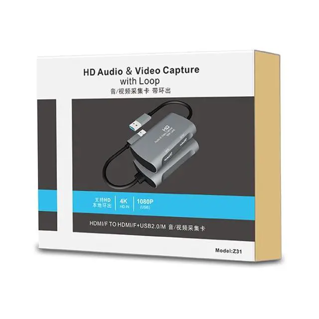 Alt view image 3 of 7 - Z31 HDMI Female to HDMI Female + Audio + USB 2.0 Video Capture Box