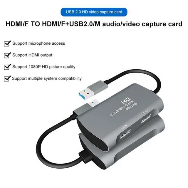 Alt view image 6 of 7 - Z31 HDMI Female to HDMI Female + Audio + USB 2.0 Video Capture Box