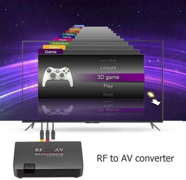 Alt view image 7 of 7 - RF To AV Converter TV Channel Selector Channel Extender, Supports Full Standard