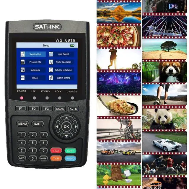 Alt view image 6 of 6 - SATLINK WS6916 Digital Satellite Signal Finder Meter, 3.5 inch TFT LCD Screen, Support DVB-S / S2, MPEG-2 / MPEG-4 (AU Plug)