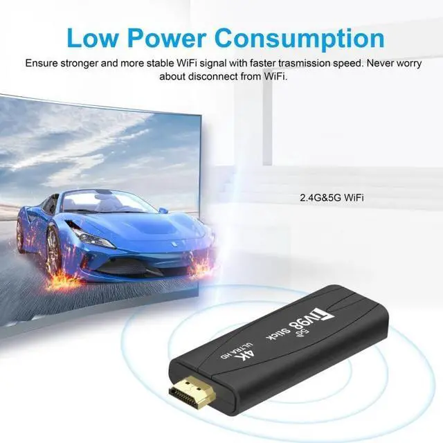 Alt view image 2 of 7 - TV98 Rockchip 3228A Quad Core 4K HD Bluetooth Android TV Stick Rockchip 3228A 4K (EU Plug)