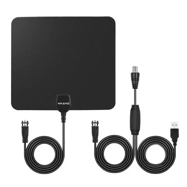 Alt view image 2 of 7 - Ultra-thin Indoor HD Digital TV Antenna with 50 Miles Long Range Amplifier (Black)