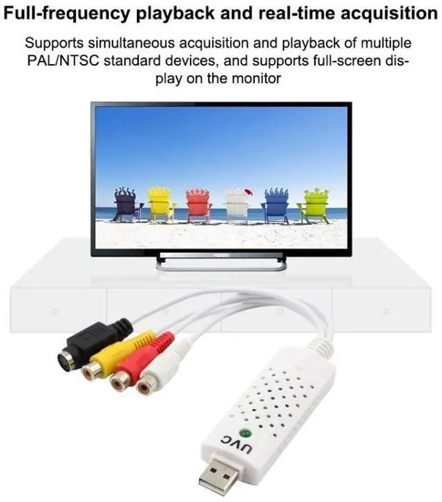 Alt view image 7 of 7 - Portable USB 2.0 Audio Video Capture Card Adapter VHS to DVD Video Capture for Win7 / Win8/ XP/ Vista, Free Drive