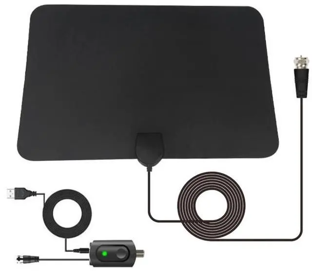 Main image of AN-1003 5dBi/25dBi Indoor HDTV Antenna, VHF170-230/UHF470-862MHz(Black)