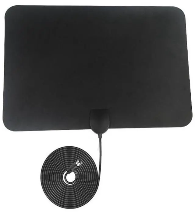 Alt view image 4 of 6 - AN-1003 5dBi/25dBi Indoor HDTV Antenna, VHF170-230/UHF470-862MHz(Black)
