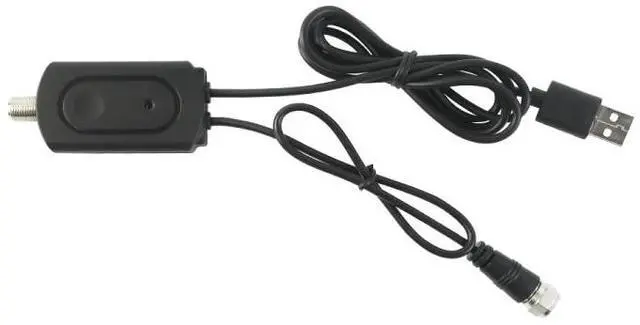 Alt view image 6 of 6 - AN-1003 5dBi/25dBi Indoor HDTV Antenna, VHF170-230/UHF470-862MHz(Black)