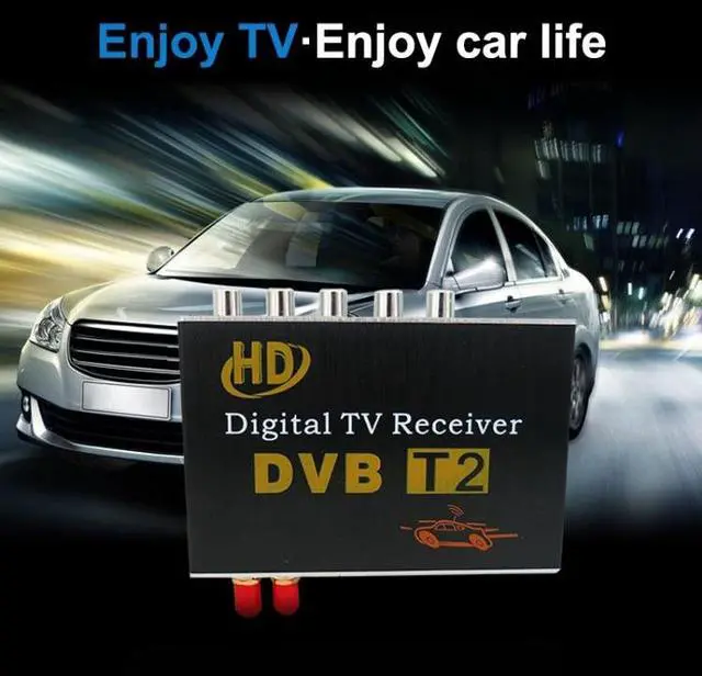 Alt view image 4 of 7 - High Speed 90km/h H.264 / AVC MPEG4 Mobile Digital Car DVB-T2 TV Receiver, Suit for Europe / Singapore / Thailand / Africa ect. Market(Black)