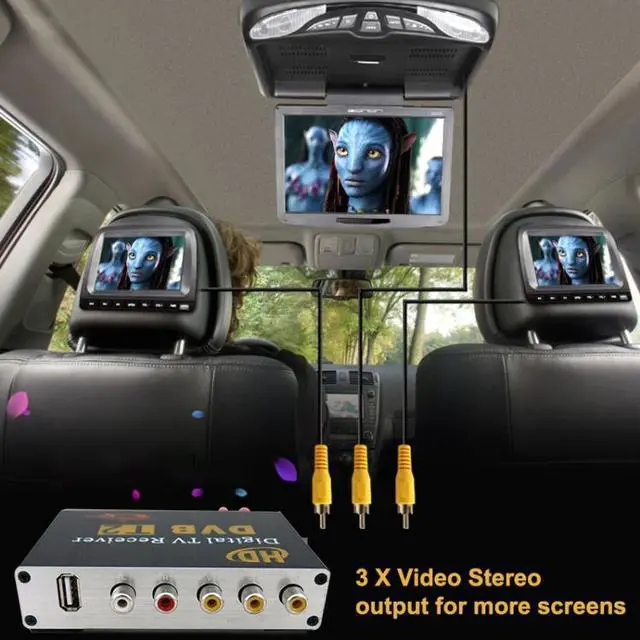 Alt view image 6 of 7 - High Speed 90km/h H.264 / AVC MPEG4 Mobile Digital Car DVB-T2 TV Receiver, Suit for Europe / Singapore / Thailand / Africa ect. Market(Black)