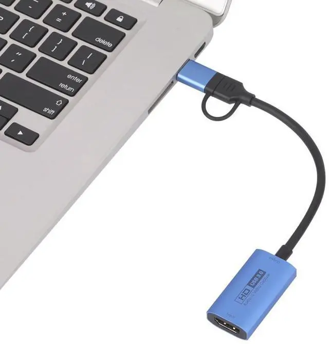 Alt view image 3 of 7 - Z29C HDMI/F Female to USB-C / Type-C+USB 3.0/M Male HD Video Capture Card