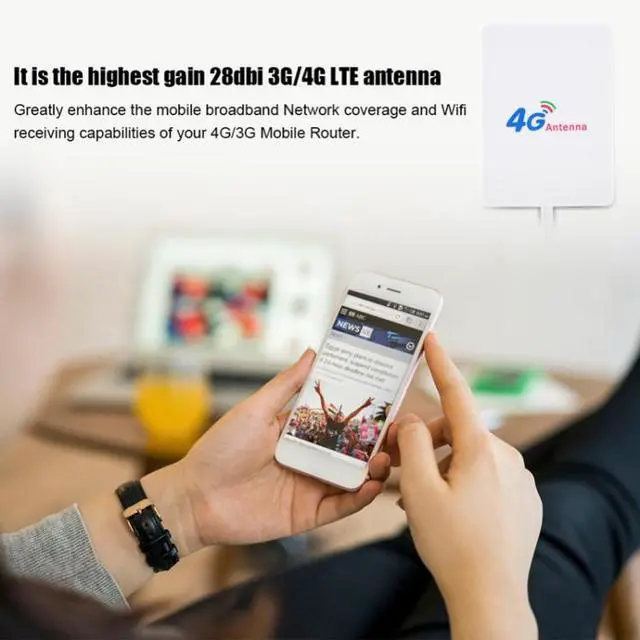 Alt view image 7 of 7 - 28dBi 4G Antenna with TS9 Male Connector for 4G LTE FDD/TDD Router