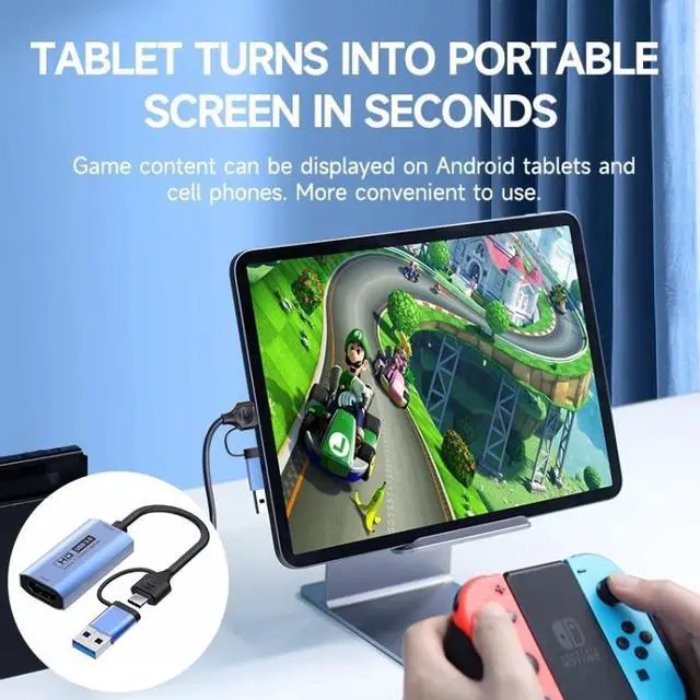 Alt view image 7 of 7 - Z29C HDMI/F Female to USB-C / Type-C+USB 3.0/M Male HD Video Capture Card