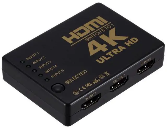 Main image of ZMT-968885 HDMI Switch 5 into 1 out 4K*2K HD Video Switch with Remote Control