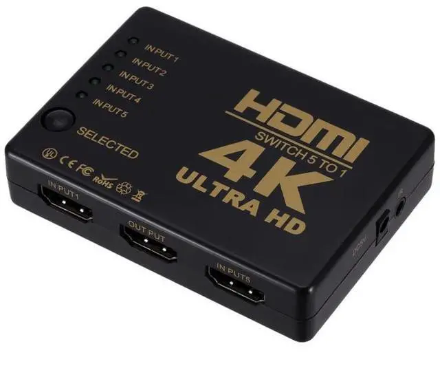 Alt view image 2 of 7 - ZMT-968885 HDMI Switch 5 into 1 out 4K*2K HD Video Switch with Remote Control