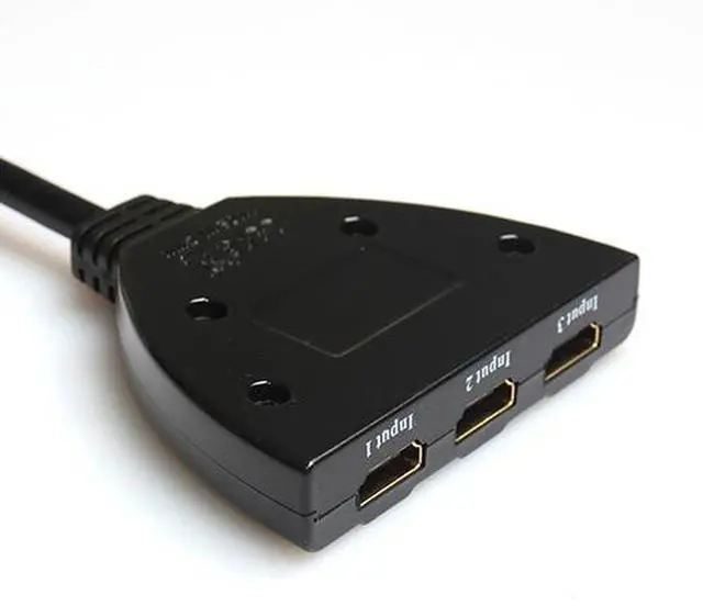 Alt view image 5 of 6 - 3x1 Pigtail HDMI Switcher Up to 1080P (Gold Plated)(Black)