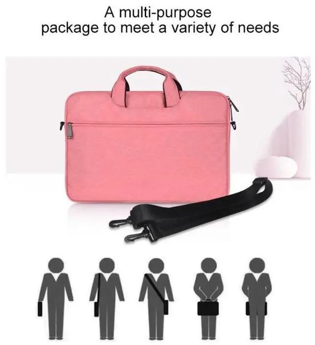 Alt view image 5 of 7 - ST01S Waterproof Oxford Cloth Hidden Portable Strap One-shoulder Handbag for 14.1 inch Laptops (Black)