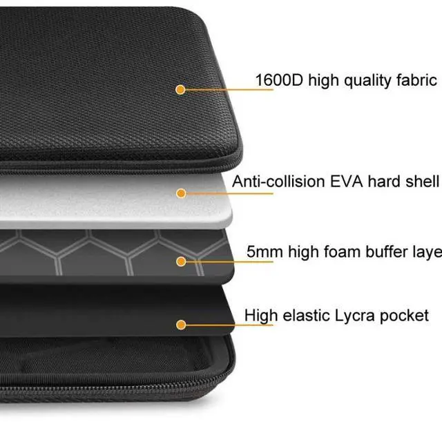 Alt view image 3 of 7 - Hard Shell Computer Bag Anti-fall Anti-pressure Sleeve Bag 13-13.3 inch (Starry Sky)