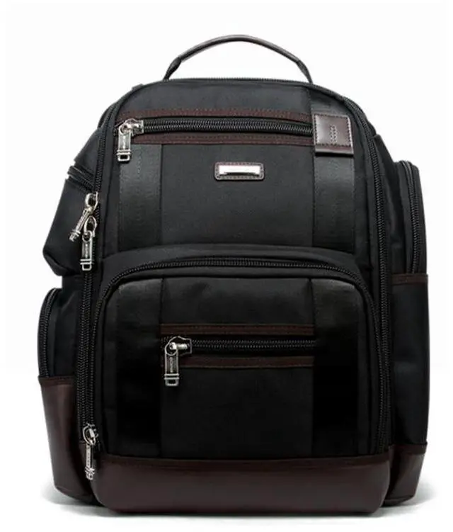 Alt view image 3 of 7 - Bopai 11-85301 15.6 inch Large Capacity Multi-layer Zipper Bag Design Breathable Laptop Backpack, Size: 35 x 20 x 43cm(Black)