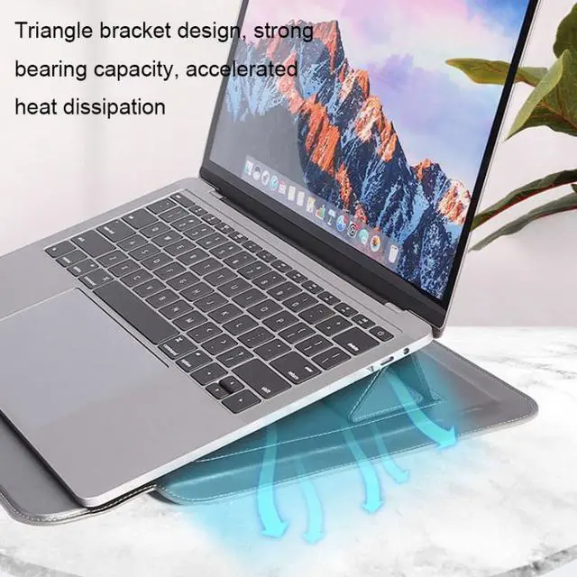 Alt view image 7 of 7 - HL0066-005 Multifunctional Stand Laptop Bag 13 inches 13 inches (Blue) Black