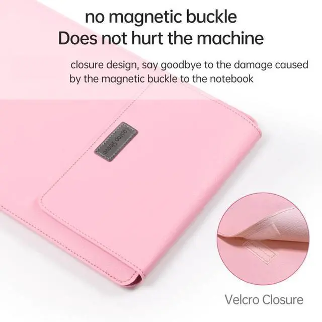 Alt view image 3 of 7 - 4 in 1 Lightweight and Portable Leather Computer Bag, Size:13/14 inches 13/14 inches (Yellow)