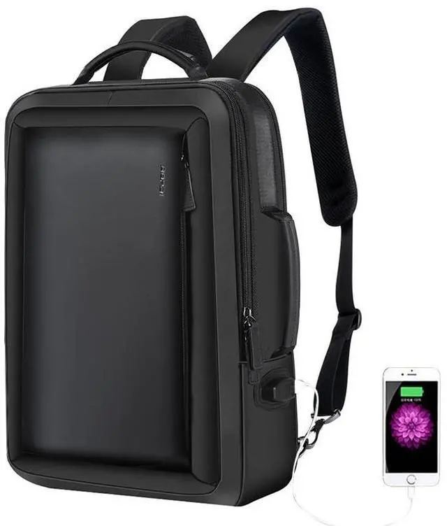 Main image of Bopai 751-006551 Large Capacity Business Casual Breathable Laptop Backpack with External USB Interface, Size: 30 x 12 x 44cm(Black)