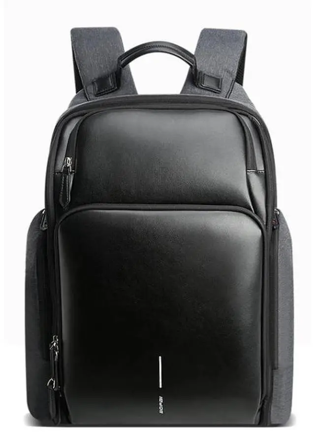 Alt view image 2 of 7 - Bopai 851-010128 Business Anti-theft Waterproof Large Capacity Double Shoulder Bag,with USB Charging Port, Size: 34x19x43cm (Black)