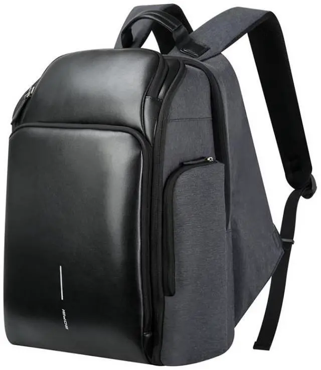 Alt view image 3 of 7 - Bopai 851-010128 Business Anti-theft Waterproof Large Capacity Double Shoulder Bag,with USB Charging Port, Size: 34x19x43cm (Black)