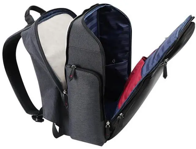 Alt view image 5 of 7 - Bopai 851-010128 Business Anti-theft Waterproof Large Capacity Double Shoulder Bag,with USB Charging Port, Size: 34x19x43cm (Black)