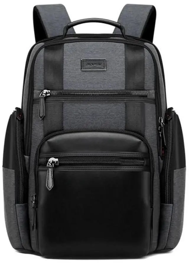 Alt view image 2 of 7 - Bopai 851-014318 Fashion Outdoor Breathable Waterproof Anti-theft Three-layer Large Capacity Double Shoulder Bag,with USB Charging Port, Size: 31x17x44cm(Grey)