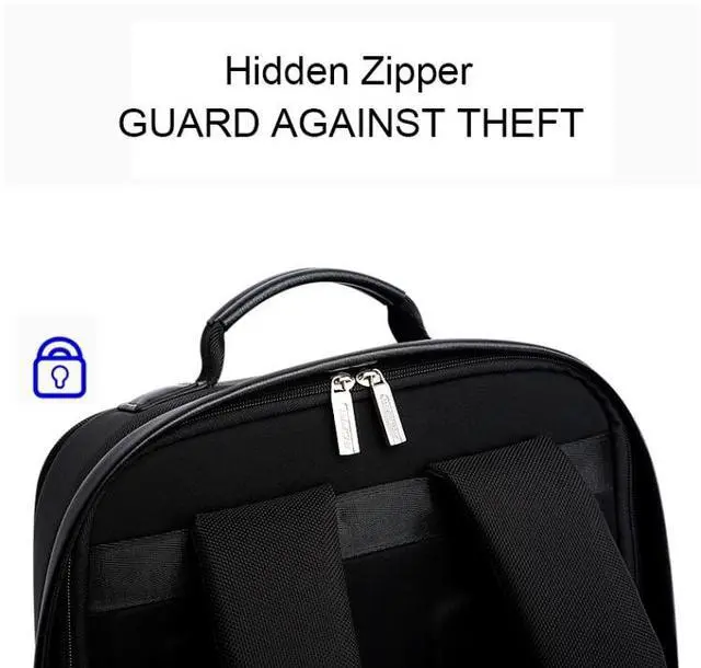 Alt view image 5 of 7 - Bopai 751-006431 Business Waterproof Anti-theft Large Capacity Double Shoulder Bag,with USB Charging Port, Size: 27x16.5x40cm (Black)