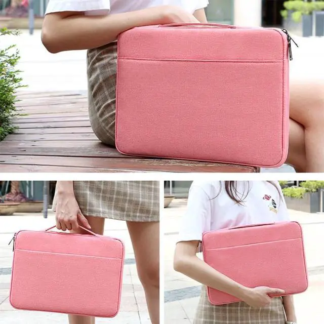 Alt view image 7 of 7 - ND02 Waterproof Portable Laptop Case, Size: 13.3 inches 13.3 inches (Beauty Pink)