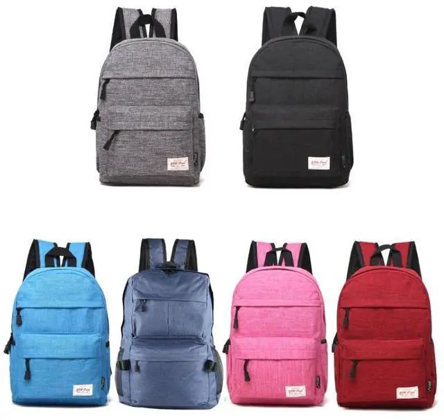 Alt view image 2 of 7 - Universal Multi-Function Canvas Cloth Laptop Computer Shoulders Backpack Students Bag for 13-15 inch, Size: 36x25x10cm (Grey)