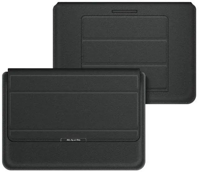 Main image of 4 in 1 Universal Laptop Holder PU Waterproof Protection Wrist Laptop Bag, Size: 17 inch (Black)