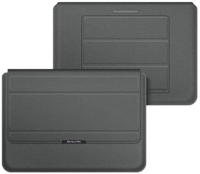 Main image of 4 in 1 Universal Laptop Holder PU Waterproof Protection Wrist Laptop Bag, Size: 17 inch (Grey)