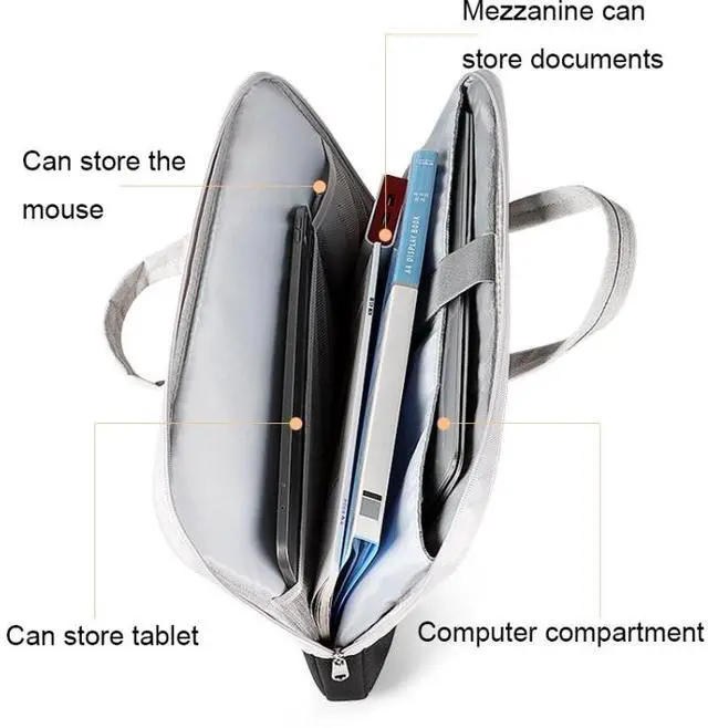 Alt view image 3 of 7 - ST12 Waterproof Portable Laptop Case, Size: 15.6 inches 15.6 inches (Black Gray)