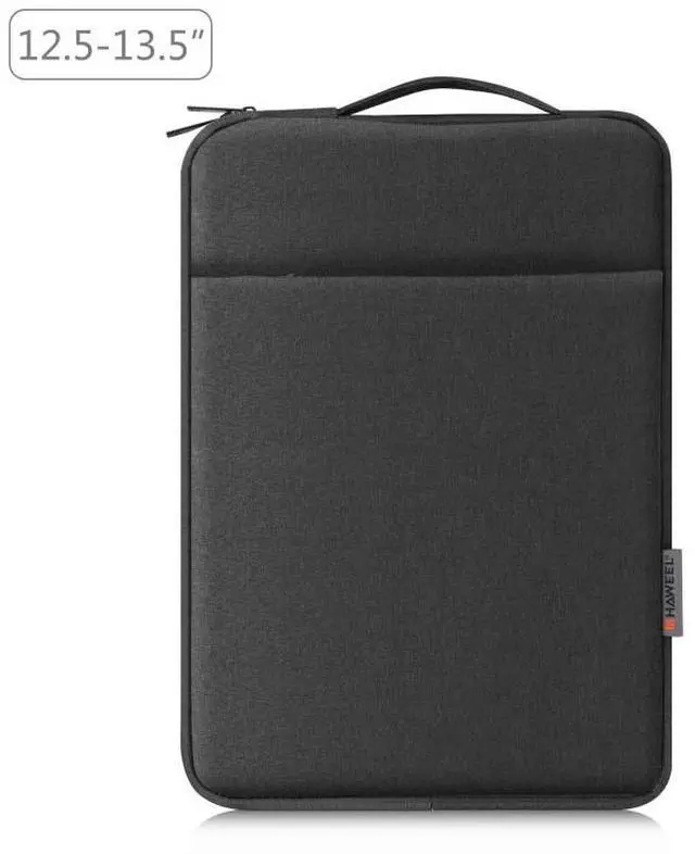 Main image of HAWEEL Laptop Sleeve Case Zipper Briefcase Bag with Handle for 12.5-13.5 inch Laptop (Black)