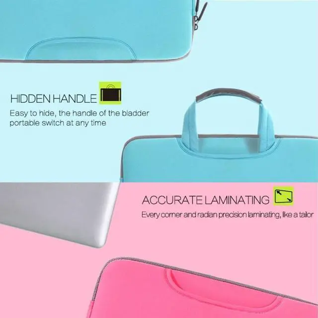 Alt view image 2 of 7 - 15.4 inch Portable Air Permeable Handheld Sleeve Bag for MacBook Air / Pro, and other Laptops, Size: 38x27.5x3.5cm (Grey)