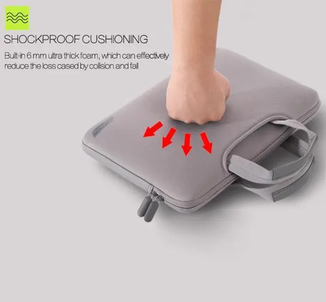 Alt view image 6 of 7 - 15.6 inch Portable Air Permeable Handheld Sleeve Bag for Laptops, Size: 41.5x30.0x3.5cm (Pink)