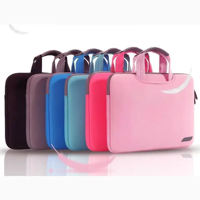 Alt view image 2 of 7 - 15.6 inch Portable Air Permeable Handheld Sleeve Bag for Laptops, Size: 41.5x30.0x3.5cm (Pink)
