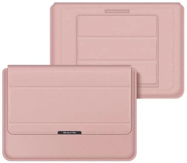 Main image of 4 in 1 Universal Laptop Holder PU Waterproof Protection Wrist Laptop Bag, Size:15/16inch(Red) 15/16inch (Rose gold) Gold