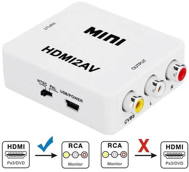 Main image of VK-126 MINI HDMI to CVBS/L+R Audio Converter Adapter (Scaler)(White)