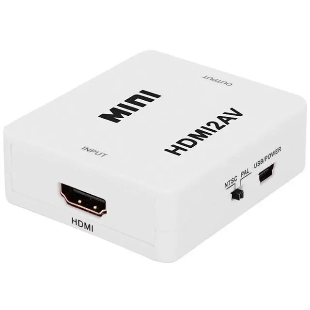 Alt view image 3 of 7 - VK-126 MINI HDMI to CVBS/L+R Audio Converter Adapter (Scaler)(White)