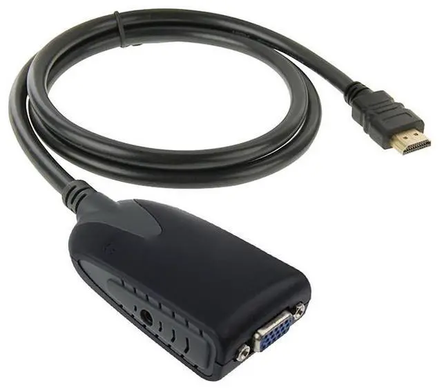 Main image of HDMI Male to VGA Female Adapter With Audio Cable(Black)