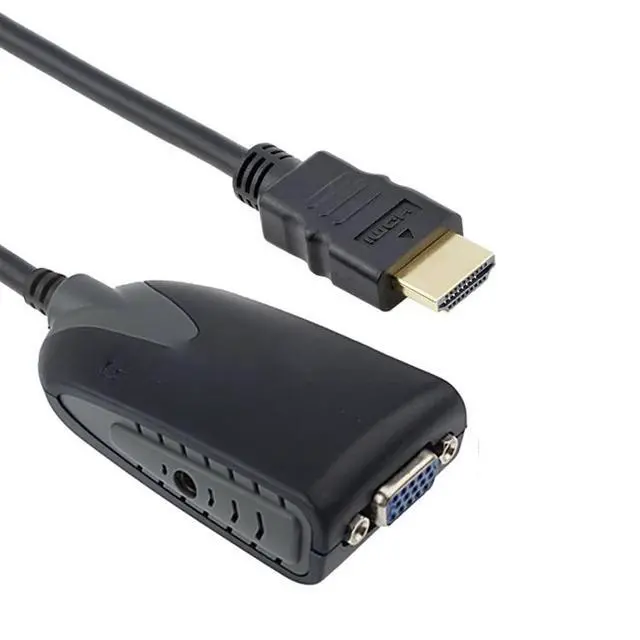 Alt view image 2 of 5 - HDMI Male to VGA Female Adapter With Audio Cable(Black)