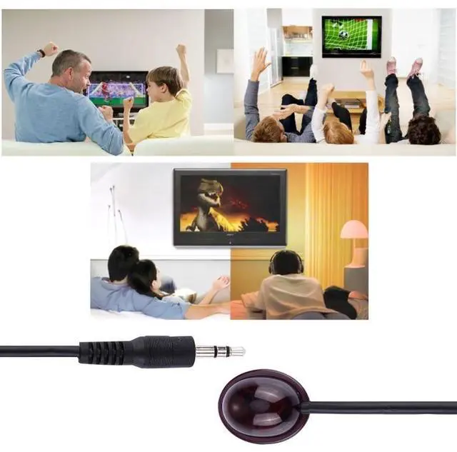Alt view image 5 of 5 - 1m Infrared IR TV HDMI Remote Control Receiver & Emitter Extender Cable 3.5mm Wire Adapter (for S-PC-1247)