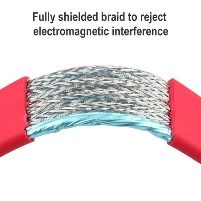 Alt view image 6 of 7 - ULT-unite 4K Ultra HD Gold-plated HDMI to HDMI Flat Cable, Cable Length:1.5m 1.5m (Red)