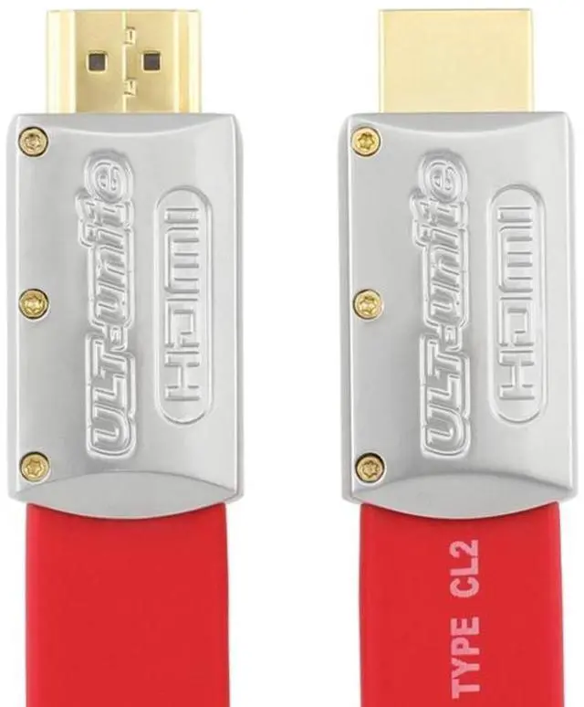 Alt view image 2 of 7 - ULT-unite 4K Ultra HD Gold-plated HDMI to HDMI Flat Cable, Cable Length:1.5m 1.5m (Red)