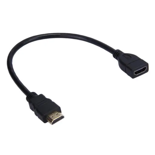 Alt view image 2 of 6 - 30cm High Speed HDMI 19 Pin Male to HDMI 19 Pin Female Adapter Cable