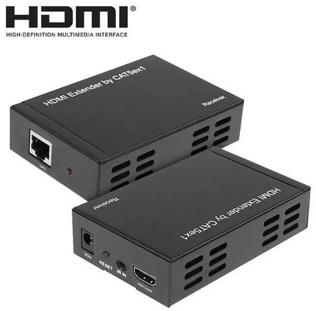 Alt view image 2 of 6 - Full HD 1080P HDMI To Extender Transmitter + Receiver over One 100m CAT5E / CAT6 (TCP/IP)