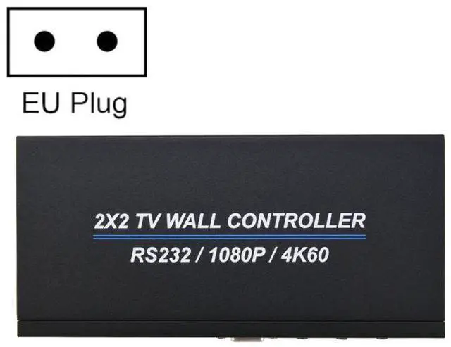 Main image of BT100 4K 60Hz 1080P 2 x 2 TV Wall Controller, Plug Type:EU Plug EU Plug (Black)